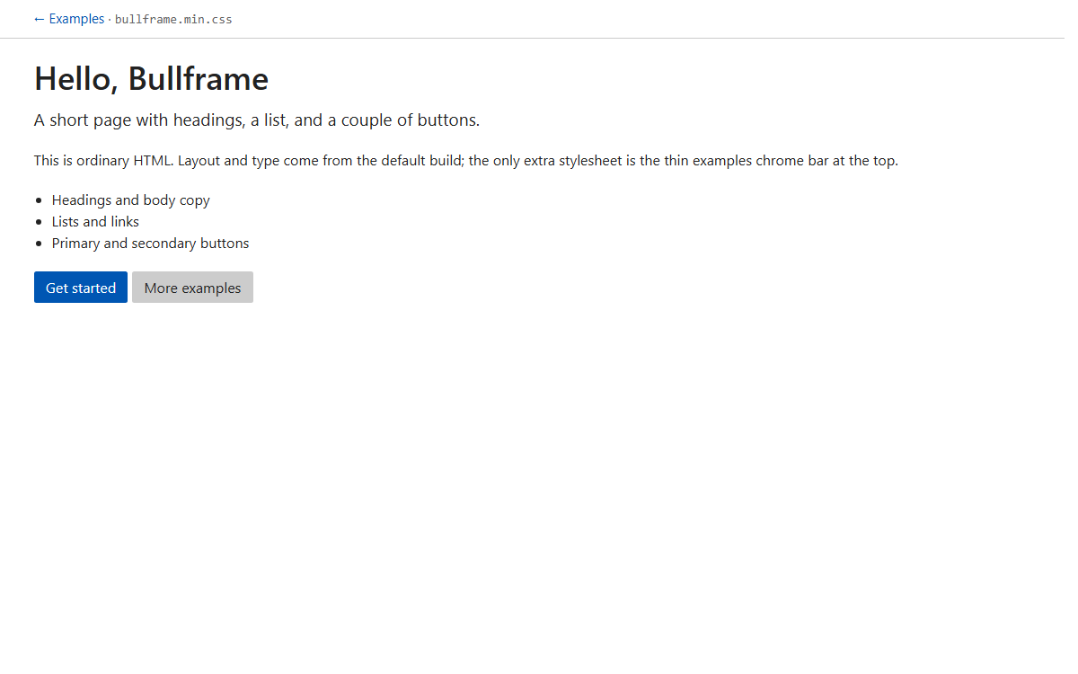 Starter example preview